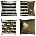 thumbnail image 1 of EREHome Gold polka dot on lines Pillow Case Home Decor Cushion Cover 18x18 Inch, 1 of 2