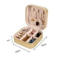 thumbnail image 6 of Manunclaims Jewelry Storage Box Independent Compartment Organization Flannel Compact Jewelry Organizer Tray for Bedroom, 6 of 8
