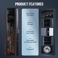 thumbnail image 4 of AKDSteel 5-6 Gun Safe for Rifles & Pistols, Large Biometric & Digital Keypad Gun Cabinet with Adjustable Rack & Removable Shelf, Heavy Duty Security Safe, 4 of 8