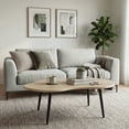 thumbnail image 5 of ELLEGNT Cloud Coffee Table 39.5" – Irregular Wood & Metal, Modern, for Living，Home Office，Small Spaces, Natural, 5 of 9