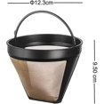 thumbnail image 5 of Filtre à Café Permanent Doré Taller 4 Compatible avec KRUPS SAVOY, Braun & DeLonghi, 5 of 5