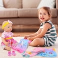 thumbnail image 4 of ZITA ELEMENT 4 Set Baby Doll Clothes for 14 -16 Inch, 18 Inch Girl Doll Clothes Outfits and Accessories 7 Pcs Include Jumpsuit, Dresses, Headbands, Hats, Shoes, 4 of 7
