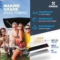 thumbnail image 7 of KNOX Universal 2 Bow Bimini Top Replacement Canvas, 600D Boat Canopy Sun Shade Cover with Storage Boot, Fits Most Small Boats & Inflatable Boats, No Frame Kit, 63" L x 39"-55" W (Black), 7 of 7