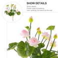 thumbnail image 4 of 2 piezas de flores artificiales para decoración del hogar, mini flores de loto de seda, arreglo floral falso para el hogar (rosa claro), 4 of 8