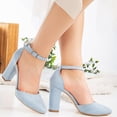 thumbnail image 4 of Gisele - Tacones de novia de ante azul bebé azul cielo 7.5, 4 of 5