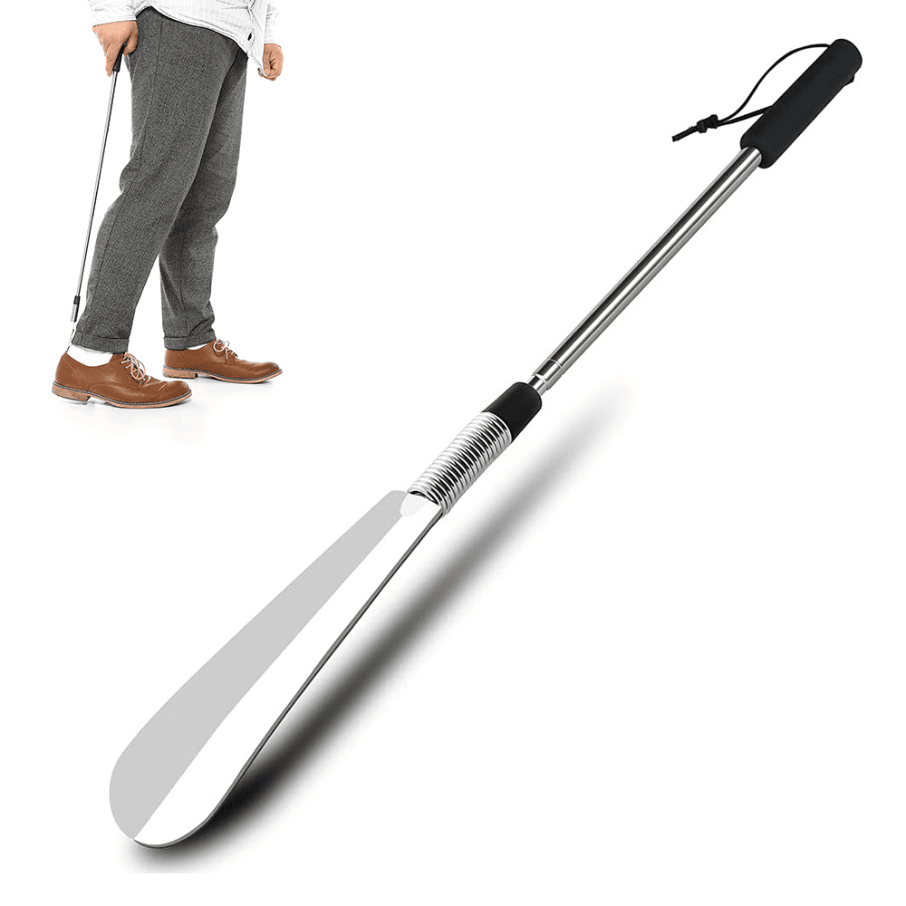 Liamostee Plastic Shoe Horn Long Handle Durable Shoehorn Aid Stick for Home Hotel 