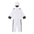 thumbnail image 2 of YunPes Boys Captain Uniform 3-Piece Set Captain Suit Jacket Matching Pants & Captain's Hat Halloween Carnivals Party Role Play Outfit, 2 of 8