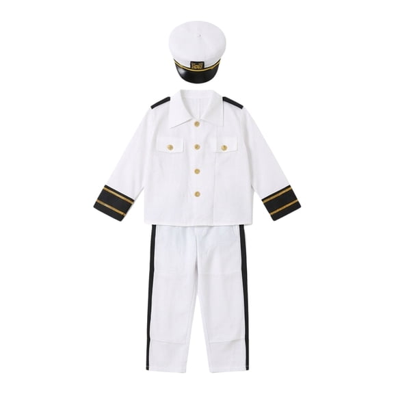 EnJoCho Kids Role Play Costum𝖾 Set - Long Sleeve Shirt Pants Hat, Dress Up Outfit for Boys, Fun Halloween Pretend Play Costum𝖾 for School Party and Holiday Wear