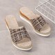 thumbnail image 4 of Amzcrzy Zapatos de mujer,Zapatos de mujer,Zapatillas de mujer, Sandalias de tacón medio con hebilla de una línea y tacón bajo para mujer, cómodas zapatillas Sandalias Mujer Zapatillas De Casa, 4 of 9