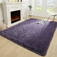thumbnail image 4 of TWINNIS Soft Fluffy Rugs for Bedroom,Shaggy Area Carpets for Livingroom Kid Room,5'x8',Gray Purple, 4 of 6