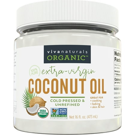 Viva Naturals Organic Extra-Virgin Coconut Oil 16 fl oz (473 ml)