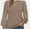 khaki, variant on Womens Long Sleeve Tops Dressy Casual Shirts Pleated Crewneck Basic Blouses Fall Trendy Outfits