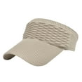 thumbnail image 6 of Women's Breathable Knit Sun Visor Hat, Wide Brim Sun Hats with UV Protection, Empty Top Quick Drying Elastic Cap Knitted Sun Visor Hat Outdoor Sports Running Summer Elastic Cap, 6 of 7