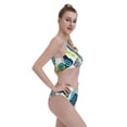 thumbnail image 4 of Daiia Game All Day printed 2 piece Swimsuit Bikinis for Women High Waisted Racerback Bathing Suits Summer Tummy Control Scoop Neck Swimwear-Medium, 4 of 8