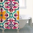 thumbnail image 4 of Yellow Ethnic Floral Pattern Shower Curtain 36"x72" ,Bathroom Decorative Shower Curtains Set with 12 Hooks,Modern Waterproof Washable Shower Curtain, 4 of 6