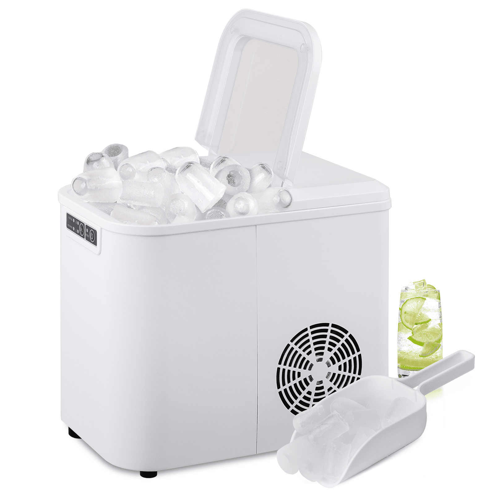 Magshion SelfCleaning Countertop Ice Maker, 26lbs in 24Hrs, 2 Ice Cube