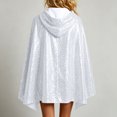 thumbnail image 3 of Sequin Sparkly Cape For Women, Front Tie Party Poncho, Halloween Festival Performance Outerwear Cloak, 3 of 6
