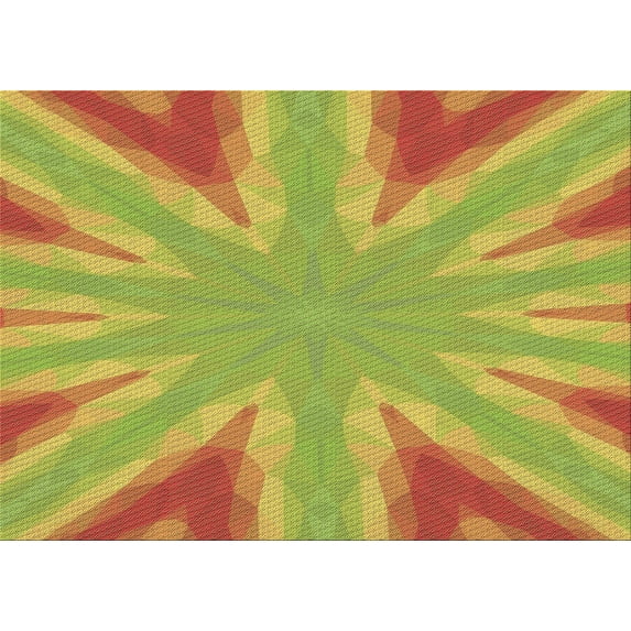 Ahgly Company Machine Washable Indoor Rectangle Transitional Green Area Rugs, 8' x 12'