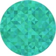 thumbnail image 1 of Ahgly Company Machine Washable Indoor Round Transitional Medium Spring Green Area Rugs, 4' Round, 1 of 7