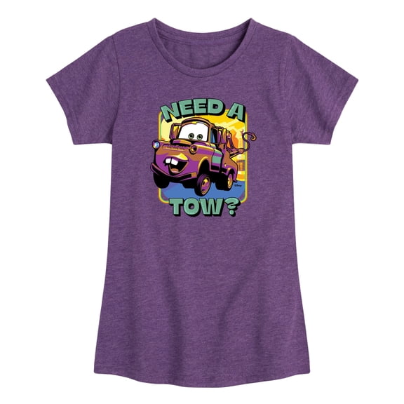 Cars - Need Tow Mater - Toddler Girls Fitted Short Sleeve T-Shirt