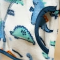 thumbnail image 6 of DDSOL Toddler Boys Fleece Jacket Dinosaur Graphic Casual Zip-Up Outwear White 2T, 6 of 8