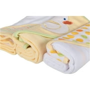 Spasilk Baby 3 Pack Soft Terry Hooded Towel Set for Newborn Boys and Girls, Yellow Duck