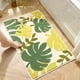 thumbnail image 2 of Yhmxh Alfombrillas de baño para baño Alfombra de baño Alfombra antideslizante para baño con diseño de hojas y plantas, absorbente, para puerta de entrada, para dormitorio Decoración del baño, 2 of 5