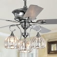 thumbnail image 5 of Warehouse of Tiffany Mavyn 5-Blade 52-inch Chrome Ceiling Fan with 3-Light Crystal Chandelier with Remote, 5 of 7