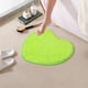 thumbnail image 3 of GOOHOCHY Alfombra de suelo esponjosa con forma de corazón, alfombras antideslizantes para dormitorio, comedor, 30x40cm (verde), 3 of 7