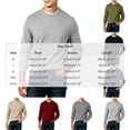 thumbnail image 2 of Fanshiluo Men's Crew Neck Long Sleeve Shirt, Soft Knit Casual Pullover Tops,L,Big and Tall Men, 2 of 4