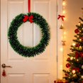 thumbnail image 6 of Frosted Tinsel Christmas Wreath with Snowy Tips for Window Door Decor, 6 of 6