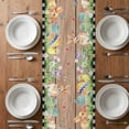 thumbnail image 6 of Easter Table Runner - 60 Inch Long, Kitchen Dining Table Runner Dresser Scarves, Plaid Truck Eggs Bunny Floral Gnomes Wooden Farmhouse Decor for Coffee Tables Wedding Party Banquet, 6 of 8