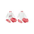 thumbnail image 2 of BemeyourBBs My First Valentines Day Baby Girls Outfit Long Sleeve Romper Ruffle Skirt Set Leg Warmers with Headband Spring Clothes, 2 of 9