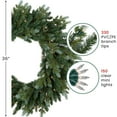 thumbnail image 6 of Northlight Real Touch™ Pre-Lit Blue Spruce Artificial Christmas Wreath - 36" - Clear Lights, 6 of 8