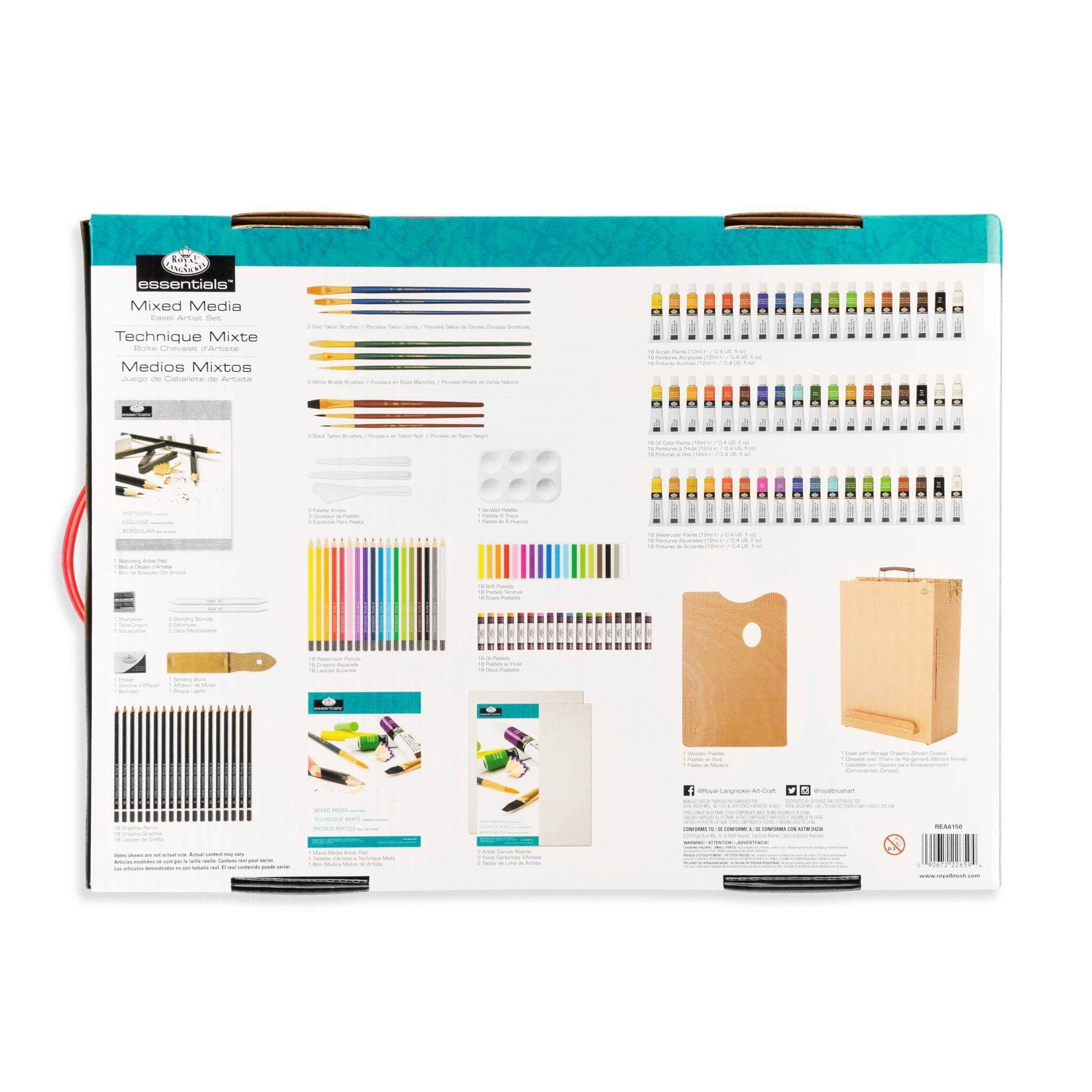 Royal & Langnickel Mixed Media Artist Easel Set - 150pc