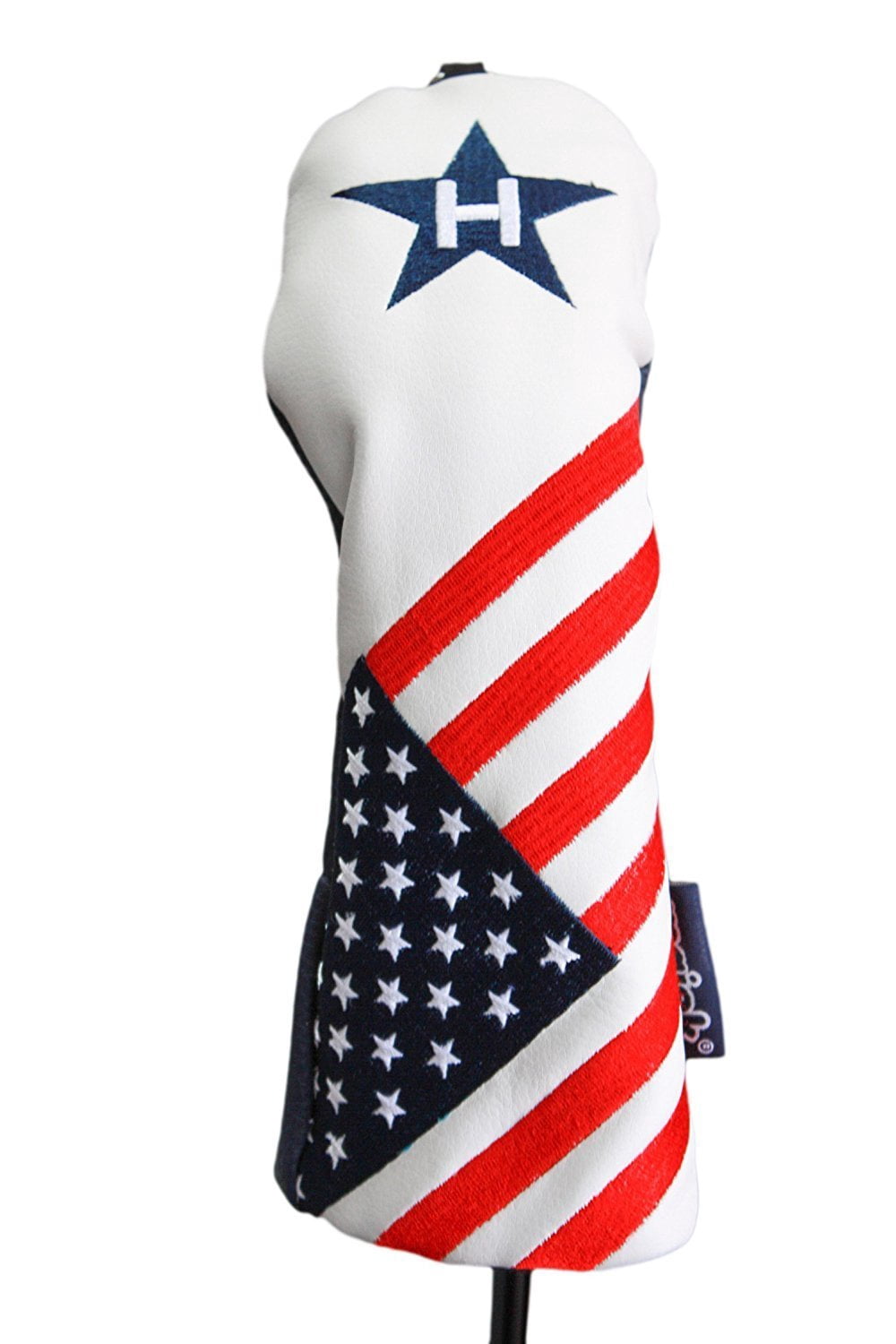 USA X & H Headcover Patriot Golf Vintage Retro Patriotic Fairway Wood and Hybrid Head Cover Fits All Modern Fairway Wood and Hybrid Clubs