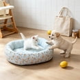 thumbnail image 4 of Premium Floral Pet Bed - Aesthetic Anti-Anxiety Calming Cat Bed - Soft Flower Print for Small Pets, All Season, 4 of 6