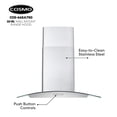thumbnail image 5 of Cosmo 30 in. Ductless Wall Mount Range Hood in Stainless Steel with LED Lighting and Carbon Filter Kit for Recirculating, 5 of 14