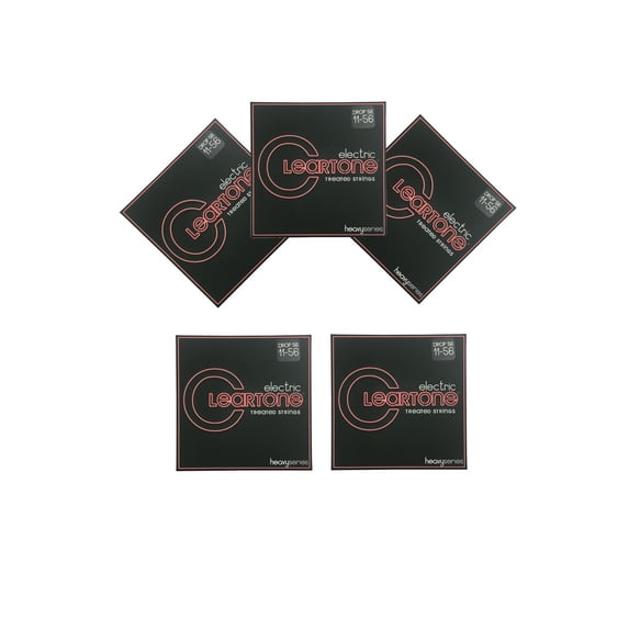 Cleartone Guitar Strings Electric 5 Packs Monster Drop D 11-56