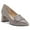 Silver Gray, variant on YDN Women Sexy Pointed Toe Studded Pumps Slip on Low Chunky Heel Loafers Fashion Work Formal Dress Shoes Size 7 Black
