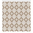 thumbnail image 3 of Ambesonne Tan and White Shower Curtain, Monochrome Garden Art, 69"Wx75"L, Tan and White, 3 of 3