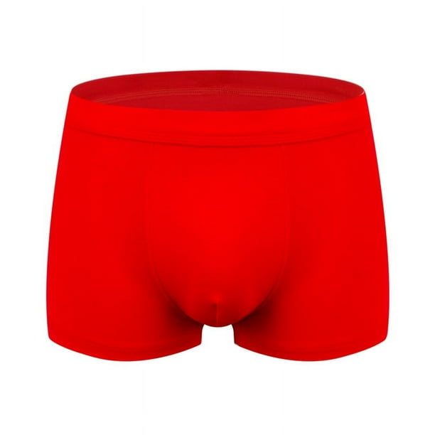 Ropa interior de algodón para hombre, bóxers de talla grande para hombre gordo, transpirables, 3D, sin costuras, sexys, de algodón rojo para jóvenes