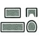 thumbnail image 2 of Juego de 4 alfombras de baño | Alfombrillas de baño antideslizantes de microfibra suave con tapa de inodoro en forma de U | Alfombras absorbentes de terciopelo polar, lavables para baño, sala de, 2 of 7