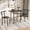 Black, variant on Furmax 3 Piece Wood and Metal Dining Set, Small Dining Table for 2 ,for Living Room, Dining Room, Kitchen, Brown