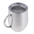 thumbnail image 2 of Vaso de Vino Aislado de Doble Pared de Acero Inoxidable de 12 Oz con Tapa Y Asa - Plata Sunnimix Vaso con aislamiento de vino, 2 of 7