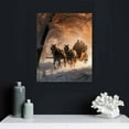 thumbnail image 4 of COMIO Horse Drawn Sleigh Canvas Print Snowy Winter Scene Light Up Wall Art with Cardinals, Horse Prints Canvas, christmas wall art, Animal wall art, Wall, 4 of 4