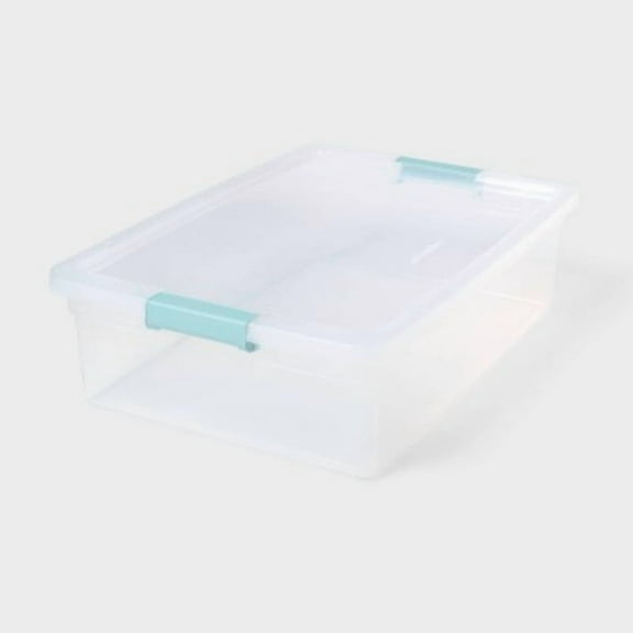 32qt Clear Storage Bin with Latches