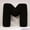 BLACK M, variant on Xecvkr Alphabet Letter Pillows Plush Decorative Soft Cute English Cushion Throw Bedding Sofa Car Living Room Kids Decorative Support Gift Single Letter BLACK