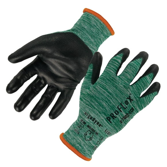 Guantes de trabajo Ergodyne ProFlex 7002-ECO con revestimiento de poliuretano calibre 15, paquete de 12