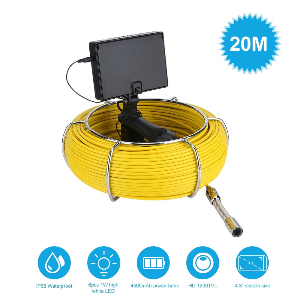Sewer Inspection Camera Cord Inspection Wire Yellow for Pipe Inspection Camera 